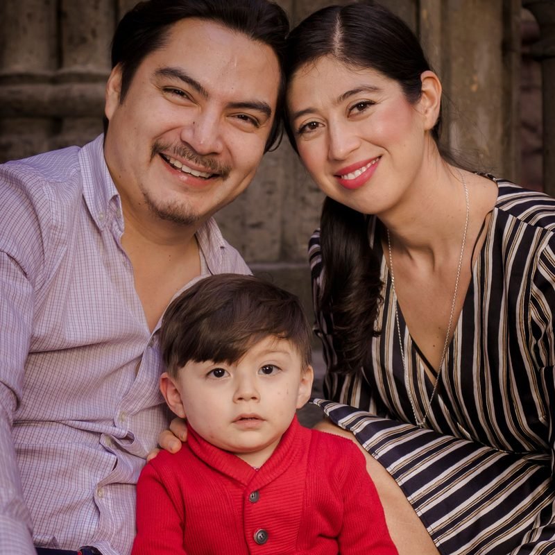 Smiling family