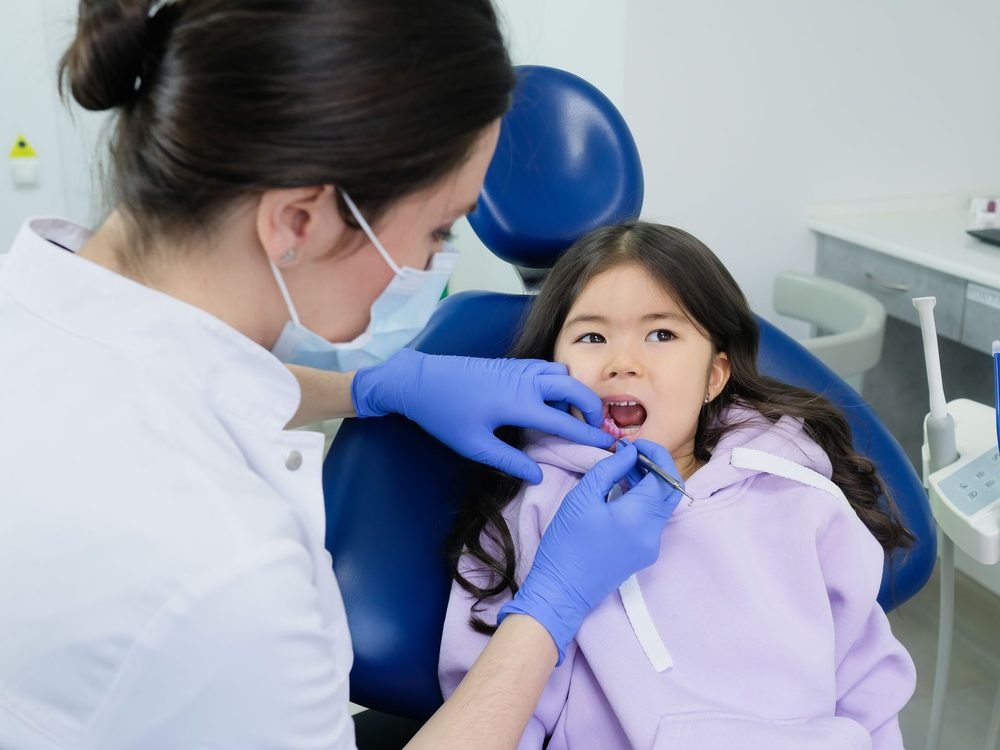 Child at a dental check-up