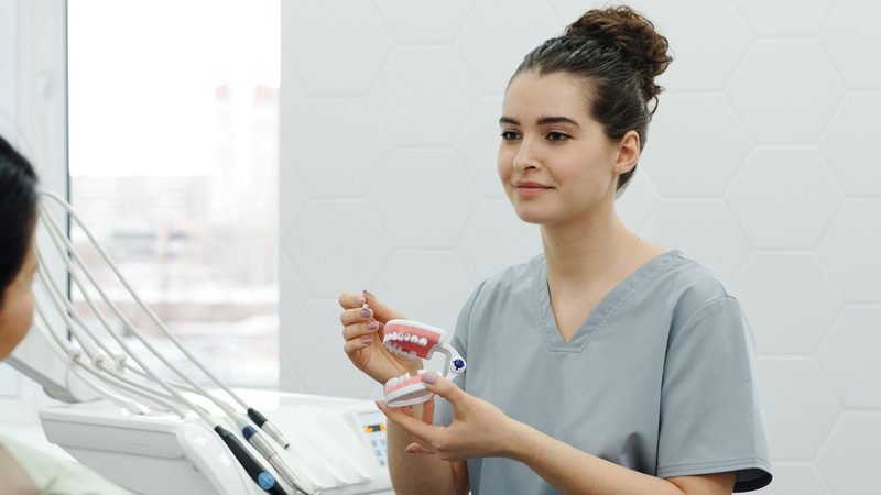 Dental hygiene demonstration